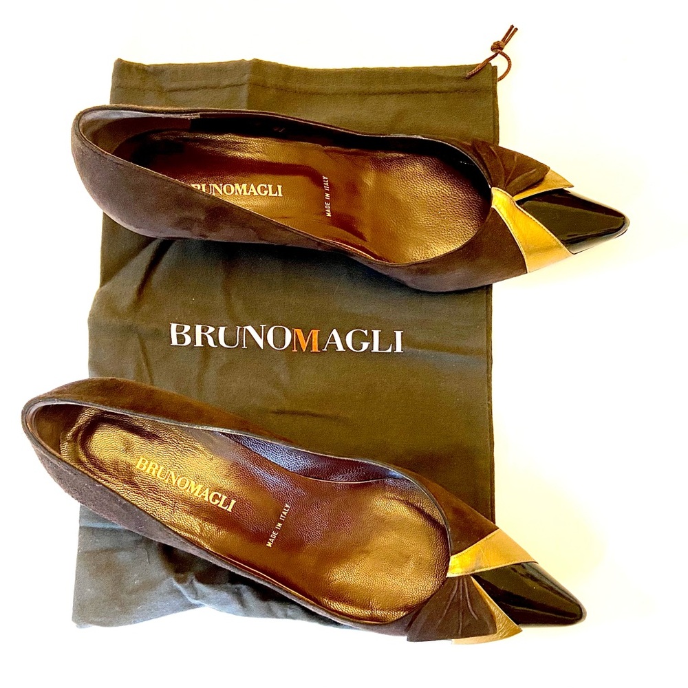 Bruno Magli Women's Brown and Gold Shoes
